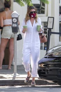 Ellen Pompeo in a White Jumpsuit