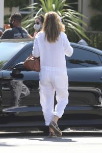 Ellen Pompeo in a White Jumpsuit