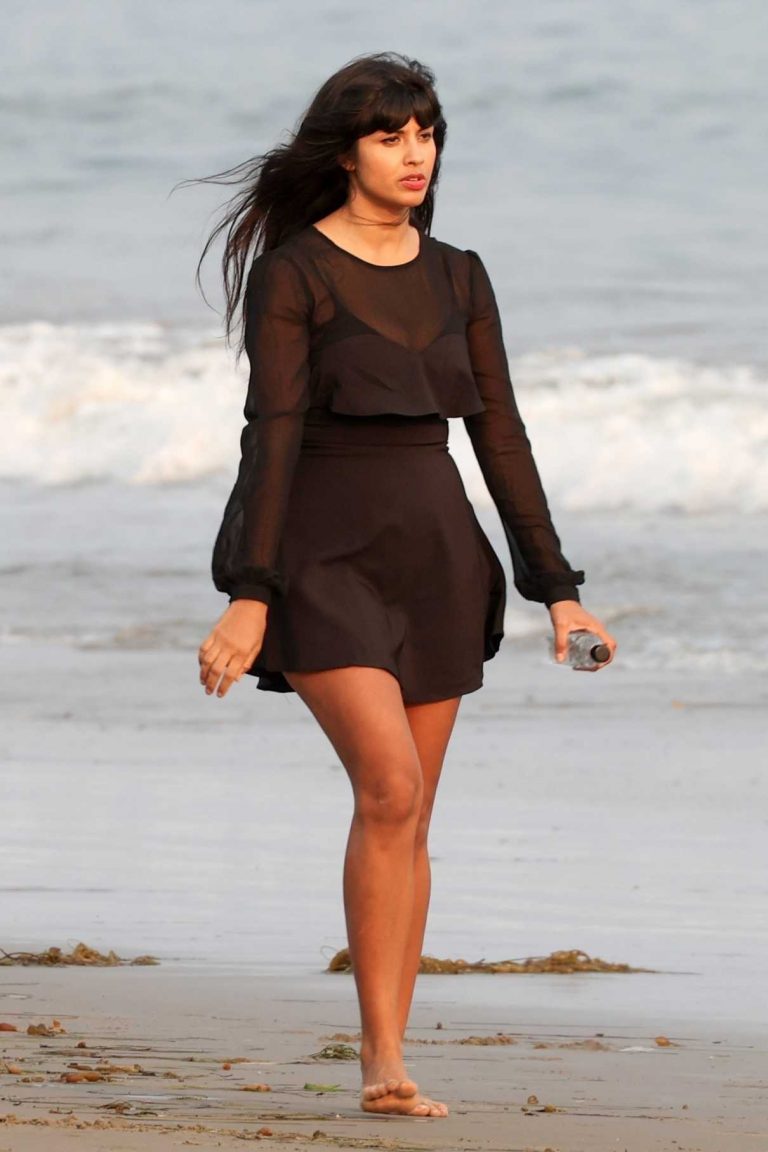 Jameela Jamil in a Black Dress Was Seen Out with James Blake on the