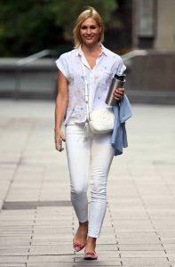 Jenni Falconer in a White Jeans