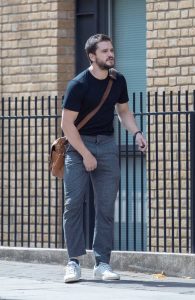 Kit Harrington in a Black Tee