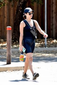 Lucy Hale in a Black Tank Top