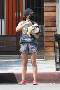 Lucy Hale in a Pink Sneakers