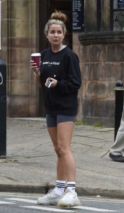Natasha Massey in a Black Sweatshirt