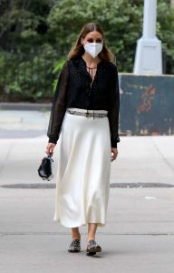 Olivia Palermo in a White Skirt