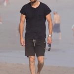 Paul Wesley in a Black Cap on the Beach in Malibu 08/22/2020