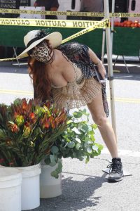Phoebe Price in a Tiger Print Outfit