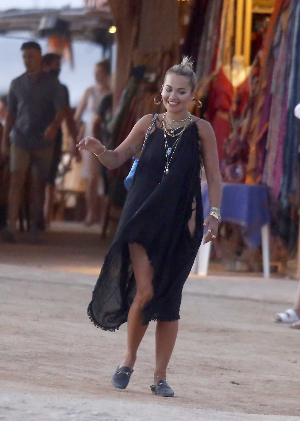 Rita Ora in a Black Dress