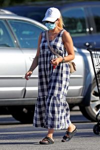 Scarlett Johansson in a Plaid Summer Dress