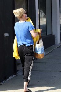 Anne Heche in a Blue Tee