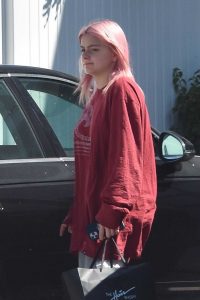 Ariel Winter in a Red Long Sleeves T-Shirt