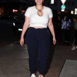 Ashley Graham in a White Sneakers Leaves Her Hotel in Milan 09/23/2020