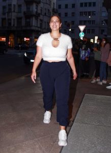 Ashley Graham in a White Sneakers