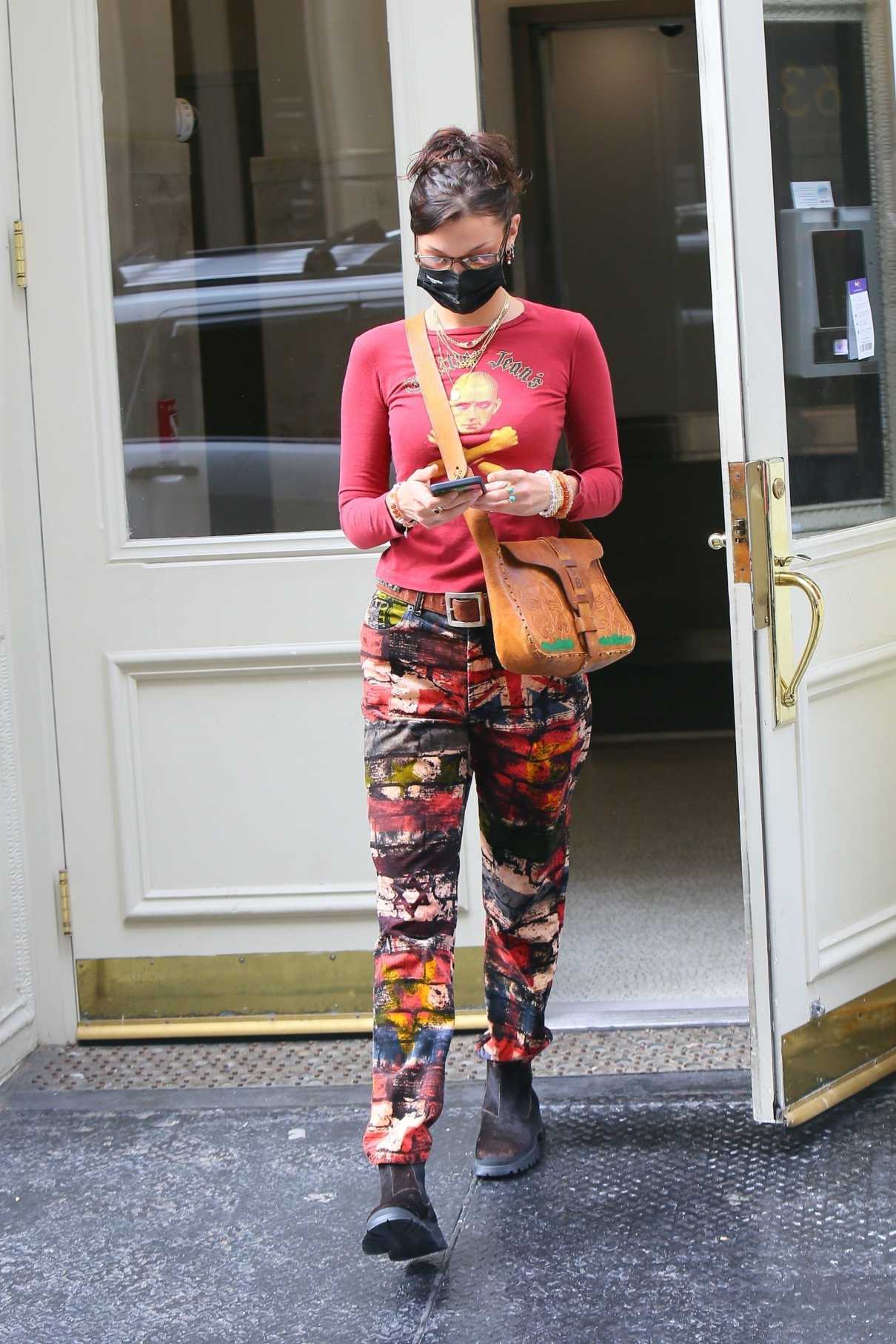 Bella Hadid in a Full Colour Pants