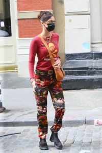 Bella Hadid in a Full Colour Pants