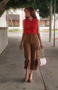 Blanca Blanco in a Red Blouse