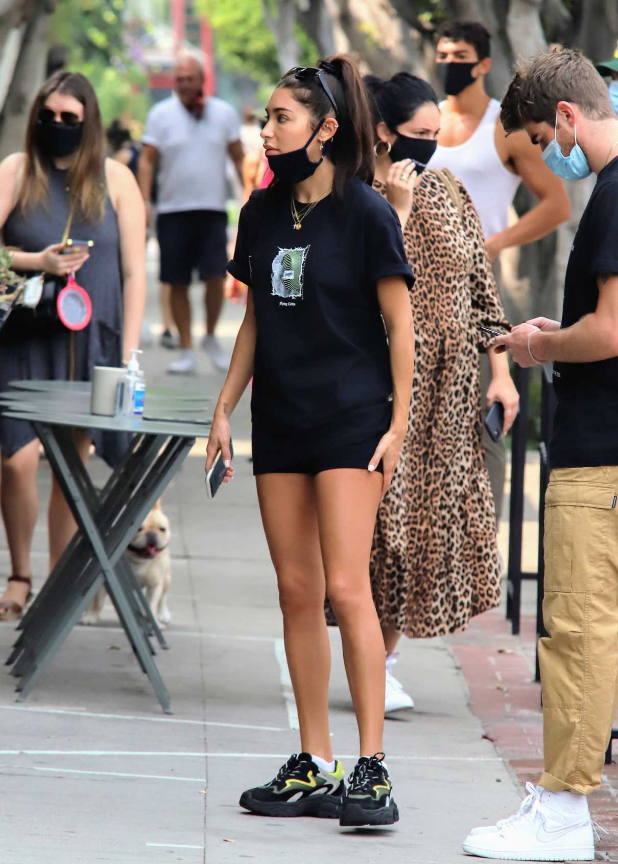 Chantel Jeffries in a Black Tee