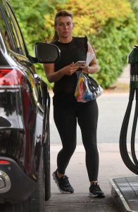 Coleen Rooney in a Black Leggings