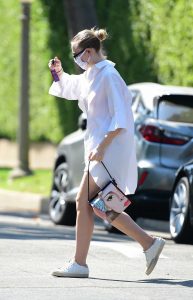 Dakota Fanning in a White Shirt