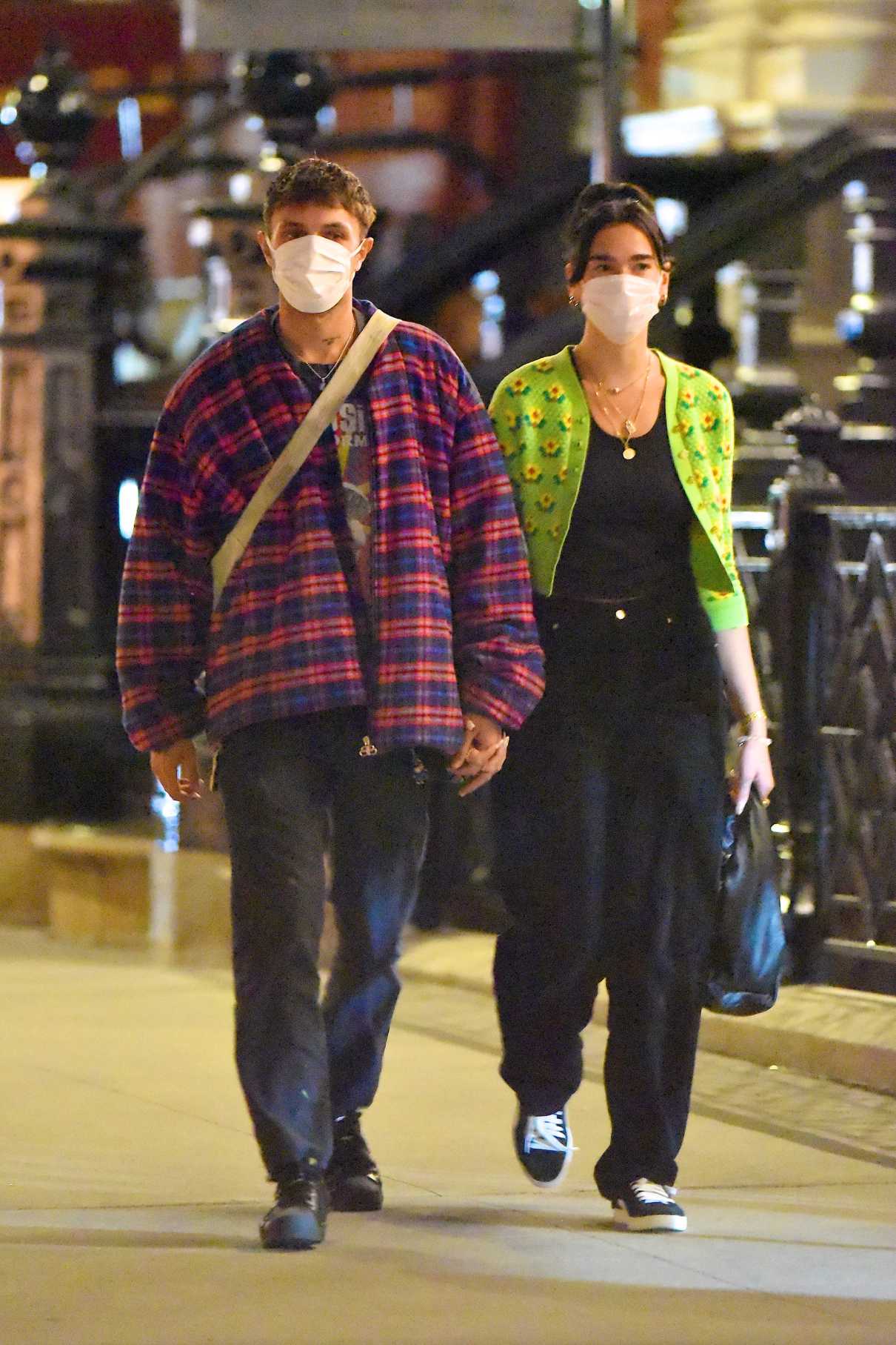 Dua Lipa in a Protective Mask