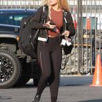 Emma Slater in a Black Leggings Leaves the Dance Studio in Los Angeles 09/18/2020