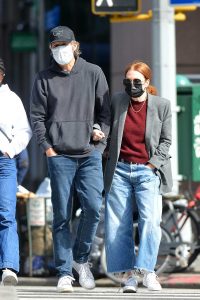 Julianne Moore in a Black Protective Mask