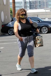 Justina Machado in a Protective Mask