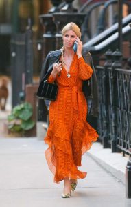 Nicky Hilton in an Orange Dress