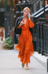 Nicky Hilton in an Orange Dress