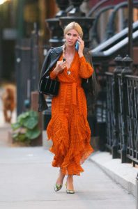 Nicky Hilton in an Orange Dress