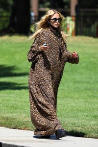 Rachel Zoe in an Animal Print Maxi Dress