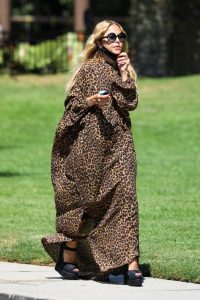 Rachel Zoe in an Animal Print Maxi Dress