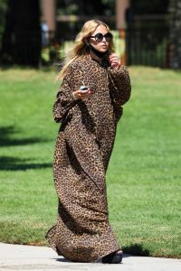 Rachel Zoe in an Animal Print Maxi Dress