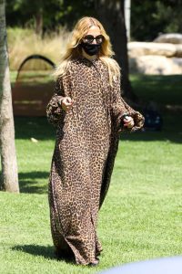 Rachel Zoe in an Animal Print Maxi Dress