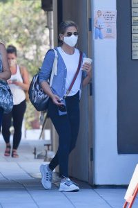 Sarah Michelle Gellar in a Protective Mask