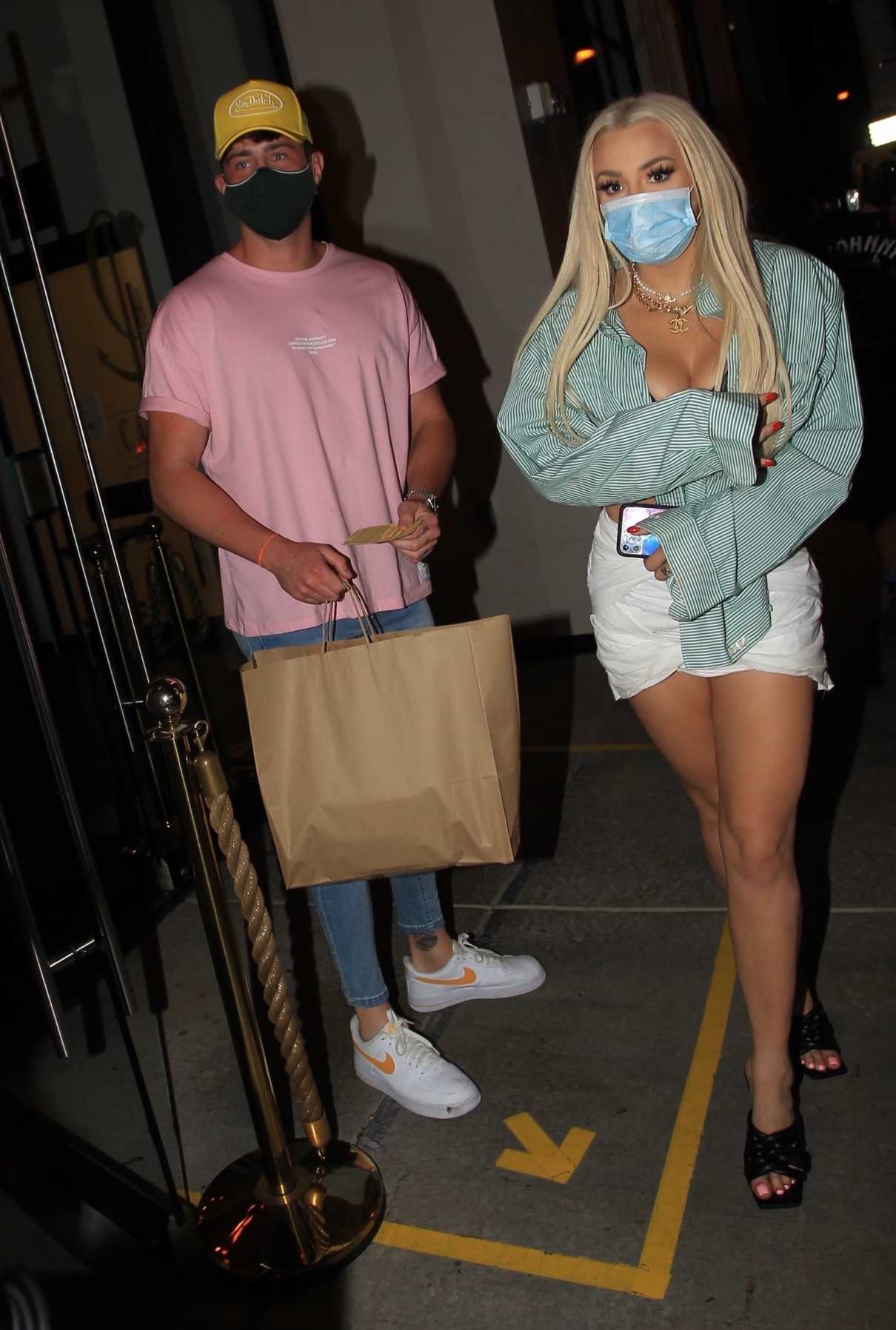 Tana Mongeau in a Protective Mask