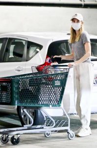 Whitney Port in a Grey Tee