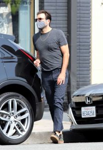 Zachary Quinto in a Grey Tee