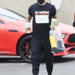 AJ McLean in a Black Tee Heads to the DWTS Studio in Los Angeles 10/18/2020