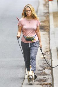 Alicia Silverstone in a Pink Tee