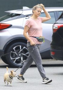 Alicia Silverstone in a Pink Tee