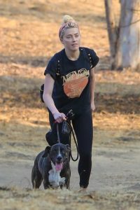 Amber Heard in a Black Tee