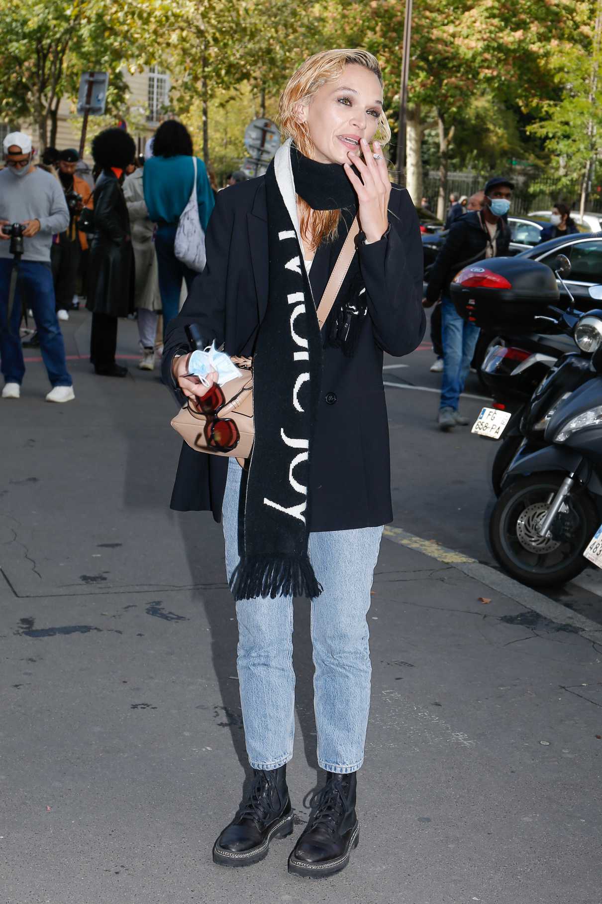 Anna Brewster in a Black Boots