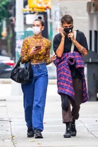 Anwar Hadid in a Black Tee