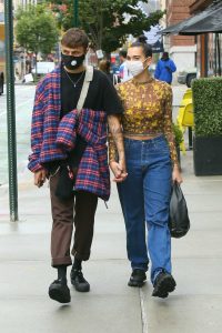 Anwar Hadid in a Black Tee