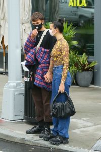 Anwar Hadid in a Black Tee