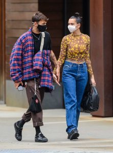 Anwar Hadid in a Black Tee