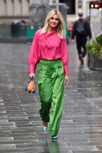 Ashley Roberts in a Pink Blouse