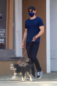 Chace Crawford in a Blue Tee