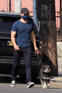 Chace Crawford in a Blue Tee